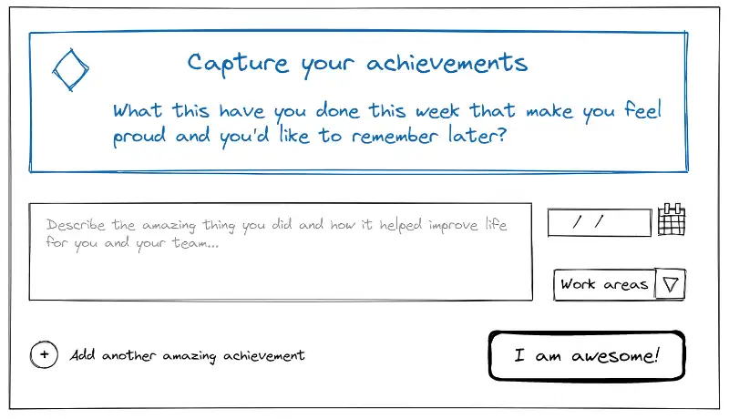 Form for capturing achievements
